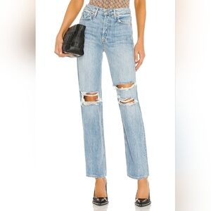 GRLFRND Mica High Rise Straight Distressed 90's Jeans Size 26 Revolve